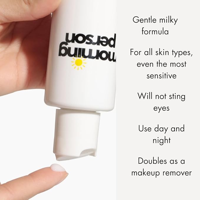 Antioxidant Plant Protein Facial Cleanser - Calming And Soothing With Green Tea And Aloe Vera - Hydrating And De-Puffing - Sulfate and Paraben Free