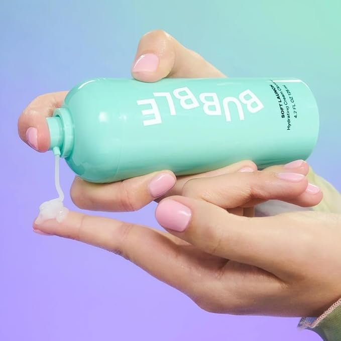 Bubble Skincare Soft Launch Cream Cleanser - Hydrating Facial Cleanser for Dry Skin - Foaming Face Wash Enriched with Avocado Oil to Soothe + Nourish Without Stripping Essential Moisture (50ml)