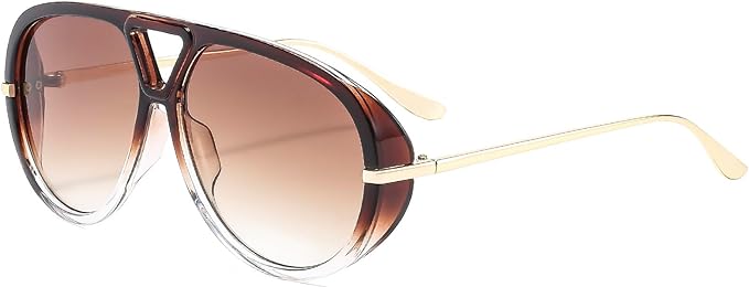 AIEYEZO Oversized Aviator Sunglasses Women Men Fashion Retro Big Frame Sun Glasses Designer Ladies Shades