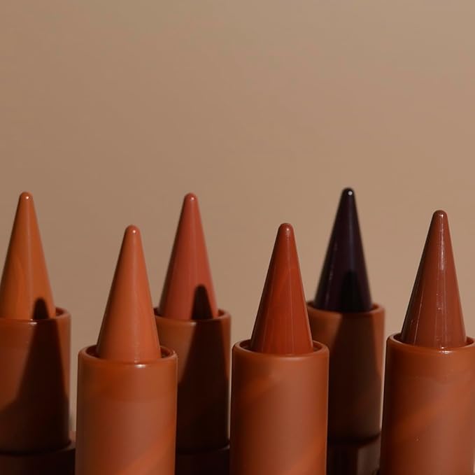 2-in-1 Gradient Lip Liner and Lipstick Lip Combo Set - Achieve Flawless Contour and Gradual Ombre Effect with Easy-to-Use Crayon Form and Cone Tip - Non-Smudging, Long-Lasting (01# Milk Tea, 1)