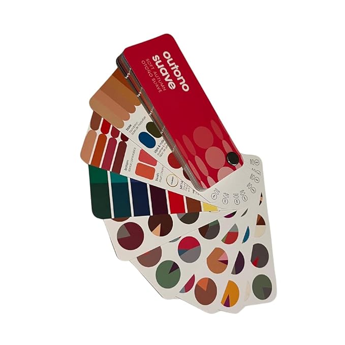 Multilingual Soft Autumn Palette Color Fan by Studio Immagine, Personalized Color Guide for Cost Saving, Smart Shopping, Outfit & Wardrobe Planning; Outono Suave/Otono Suave