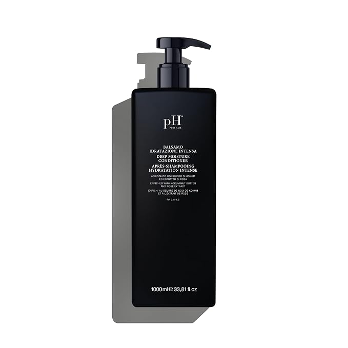 pH PURE HAIR Deep Moisture Conditioner - Intense Hydration for Dry, Damaged Hair - Deep Conditioning Treatment with Kokum Nut Butter & Rose Extract for Frizz-Free, Soft, Smooth Hair - 33.8 Oz