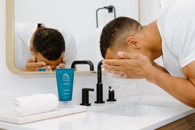 Oars + Alps Hydrating Gel Face Wash, Daily Gentle Face Cleanser with Prickly Pear Extract & Hyaluronic Acid, Hydrating & Moisturizing, Sulfate- Free, Paraben-Free, 5oz