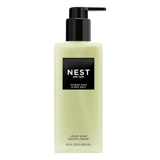 NEST New York Liquid Soap, Ocean Mist & Sea Salt - 10 fl oz - Cleanses & Nourishes Skin - Approx. 300 Pumps Per Bottle - Gluten Free & Cruelty Free