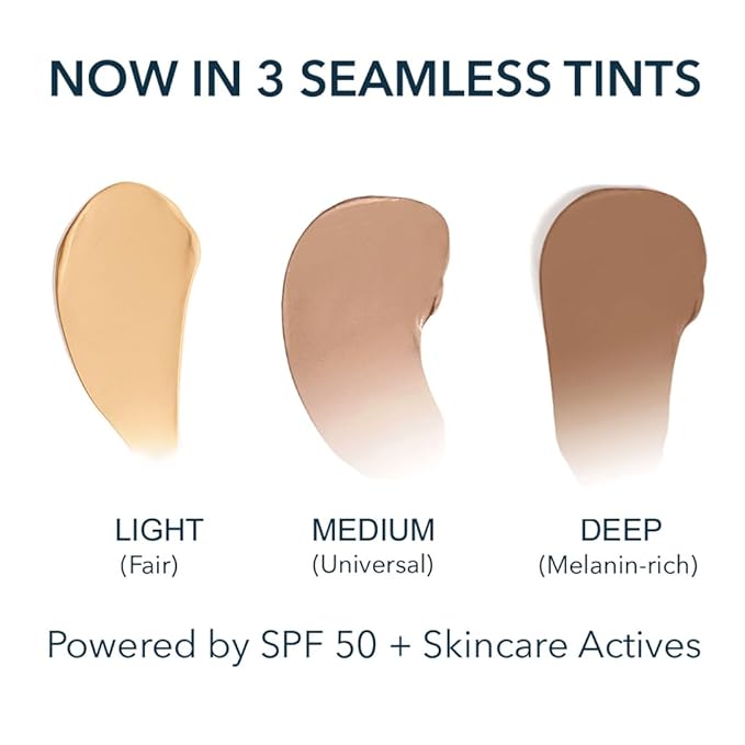 NAELI Anti Aging Tinted Moisturizer SPF 50, Mineral Sunscreen for Face with Zinc Oxide, Peptides & Ceramides, Natural Hydrating Universal Tint - 1.4 oz