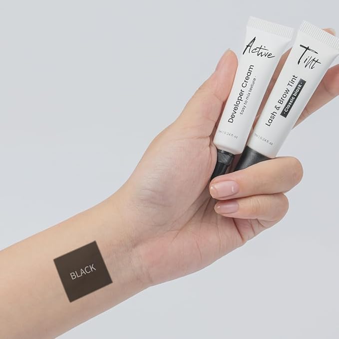 Lash Color Kit Black Color Set for Lashes and Brows Eyelash Color Set with Natural Effects Long Lasting Lasts 8 Weeks Easy to Use for Salon & Home Use