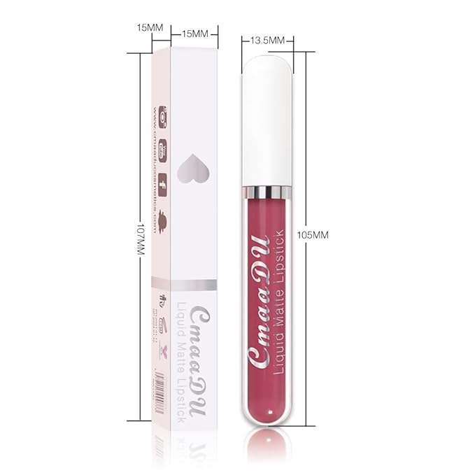 evpct 1Pcs Mauve Liquid Matte Lipstick Lipgloss Set for Women, labiales mate 24 horas originales matte larga duracion 24 Hour Lipstick Lip Stains Long Lasting Waterproof 24, 09#