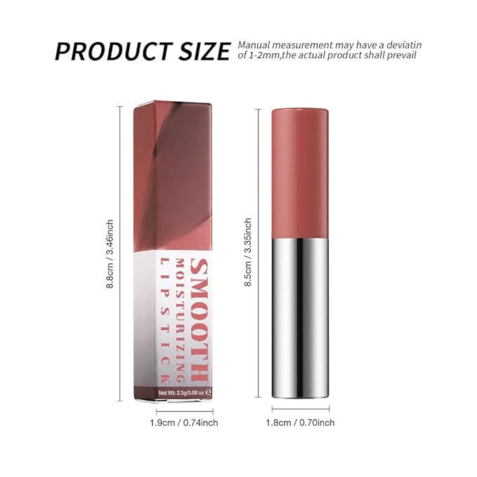 Warm Terracotta Matte Lipstick Crayon – Waterproof Long Lasting Lip Liner Pencil, High Pigment Creamy Velvet Lipstick, Non-Drying Lip Color for Women, 03#