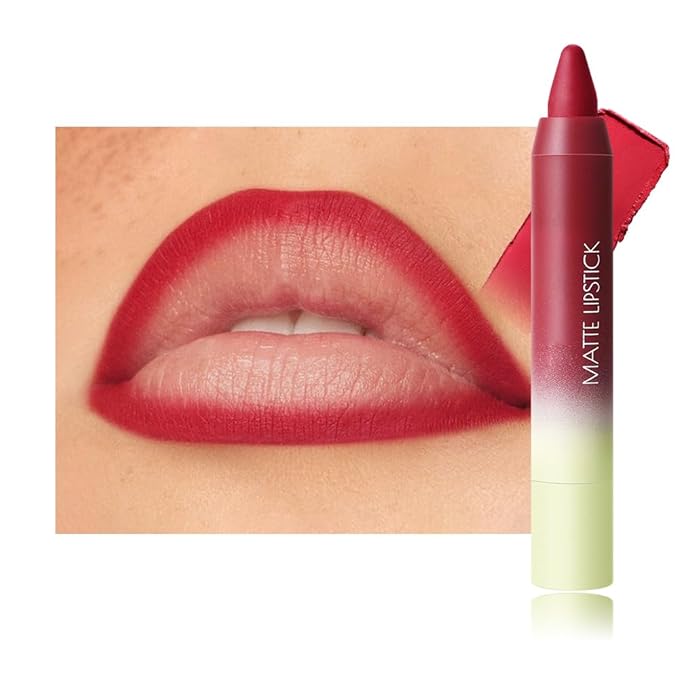 BINGBRUSH 2in1 Matte Lip Liner and Lipstick Combo, Lipstick for Women, Longwear Waterproof Lip Liner Pencil, Matte lipstick Smudge Proof lipstain, Women's Long Lasting Lip Makeup (4#Hot Shot)