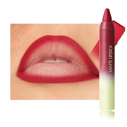 BINGBRUSH 2in1 Matte Lip Liner and Lipstick Combo, Lipstick for Women, Longwear Waterproof Lip Liner Pencil, Matte lipstick Smudge Proof lipstain, Women's Long Lasting Lip Makeup (4#Hot Shot)