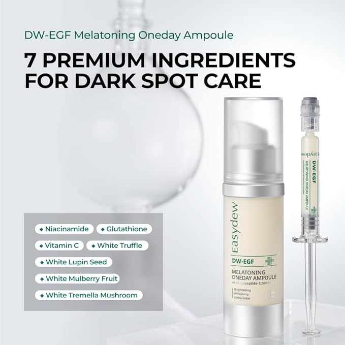 EASYDEW Dark Spot Correcting Serum for Uneven Skin Tone & Dull Skin – EGF, Niacinamide & Glutathione, Anti-Aging Formula, 30ml