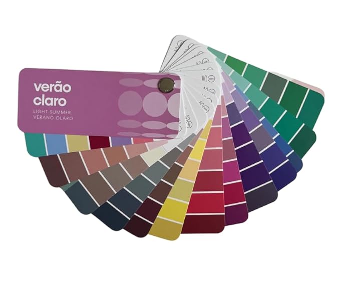 Multilingual Light Summer Palette Color Fan by Studio Immagine, Personalized Color Guide for Cost Saving, Smart Shopping, Outfit & Wardrobe Planning; Verano Claro/Verao Claro