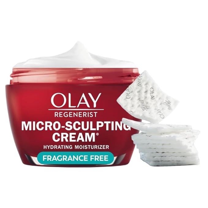 Olay Face Moisturizer, Regenerist Micro-Sculpting Cream for Women, Fragrance-Free - Hydrating, Anti-Aging Skin Care (1.7 oz) & Trial Size Vitamin C Cleansing Melts, Water-Activated Face Wash (12 ct)