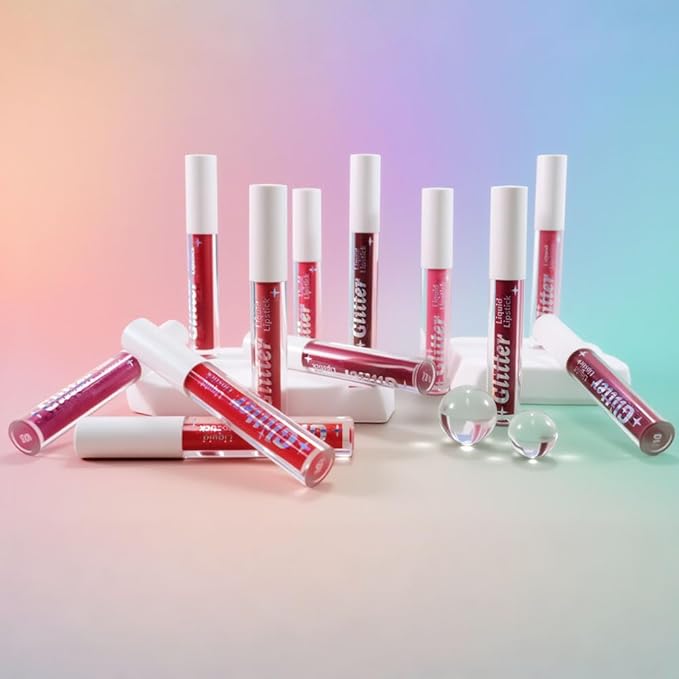 Light Purple Metallic Lipstick for Women,Lightweight Glitter Sparkling Liquid Lipsticks,Shimmer Lip Gloss Stain Long Lasting Waterproof Smudge Proof Non-Drying 24 Hour Full Coverage Lip Makeup,Vegan