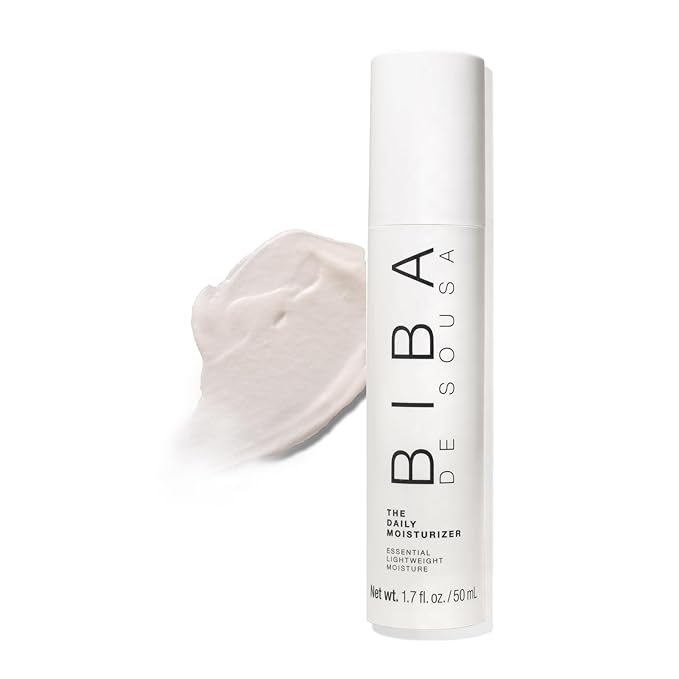 biba de sousa The Daily Moisturizer- Essential Hydration for All Skin Types - Non-comedogenic & Light Formula with Squalane & Vitamin C- Safe for Oily & Acne-Prone Skin (1.7 oz)