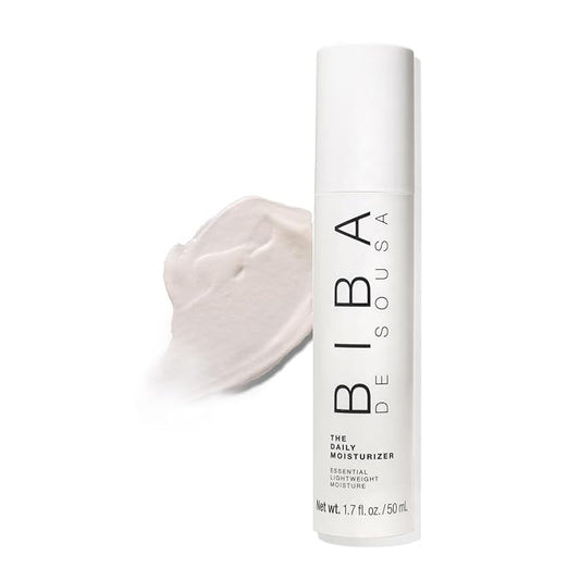 biba de sousa The Daily Moisturizer- Essential Hydration for All Skin Types - Non-comedogenic & Light Formula with Squalane & Vitamin C- Safe for Oily & Acne-Prone Skin (1.7 oz)