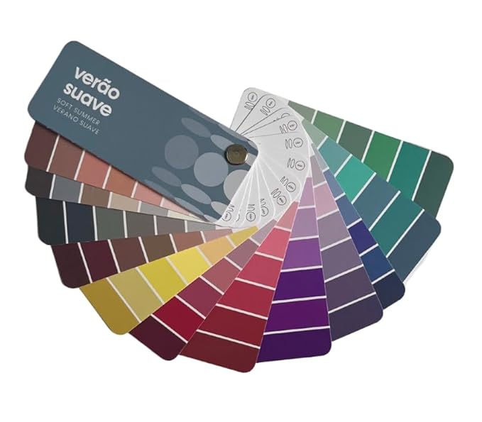 Multilingual Soft Summer Palette Color Fan by Studio Immagine, Personalized Color Guide for Cost Saving, Smart Shopping, Outfit & Wardrobe Planning; Verano Suave/Verao Suave