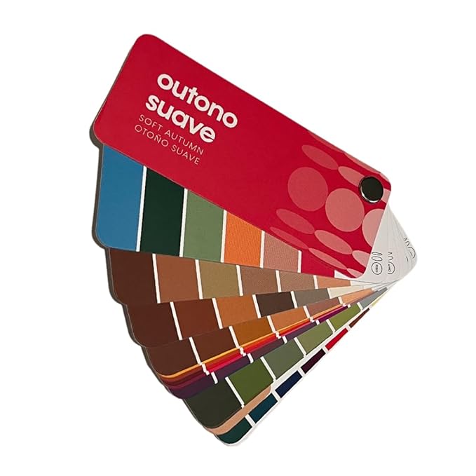 Multilingual Soft Autumn Palette Color Fan by Studio Immagine, Personalized Color Guide for Cost Saving, Smart Shopping, Outfit & Wardrobe Planning; Outono Suave/Otono Suave