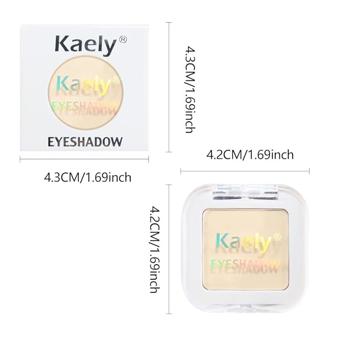 Kaely Single Eyeshadow Makeup, Vanilla Nude Beige Neutral Powder Matte Eye Shadow for Older Women, Monochrome Eye Shadow Palette Pigmented Waterproof, sombras para ojos, Lightweight Blendable, 17