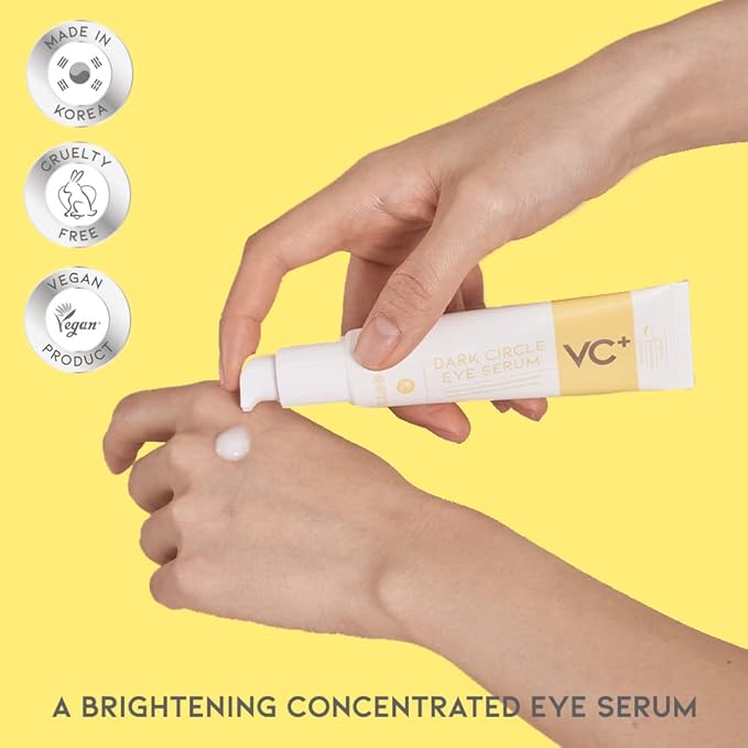 Dark Circle Remover Eye Serum, Eye Bags Treatment for Men and Women, Vitamin C, Niacinamide, Ceramide, Vegan Under Eye Treatment 30g