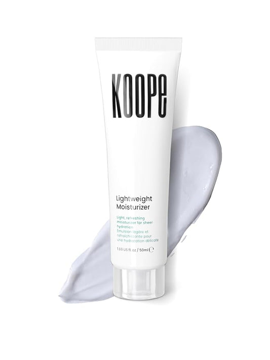 Koope Lightweight Face Cream, Moisturizer For Oily & Acne-Pron Skin, Sheer Hydration with Ceramides, Niacinamide & Hyaluronic Acid, Free of Parabens, Sulphates & Fragrances, Vegan, 1.69 FL OZ
