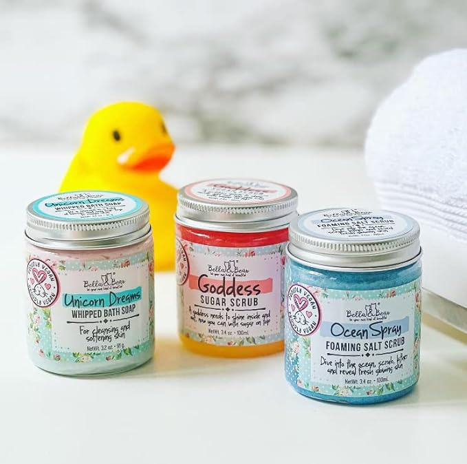 Bella & Bear Unicorn Dreams Whipped Bath Soap - Travel Size 3.2oz mango & pineapple with a hint of vanilla