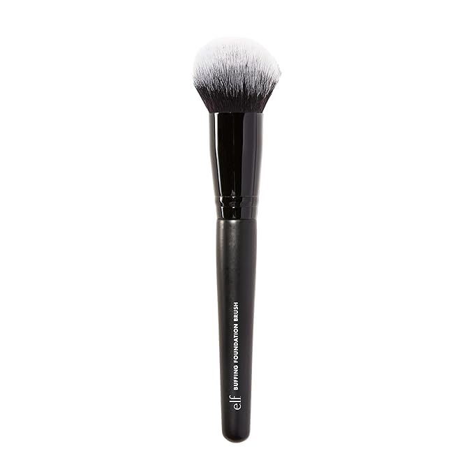 e.l.f. Buffing Foundation Brush, Tapered Makeup Brush For A Seamless-Looking Finish & Even Coverage, Vegan & Cruelty-Free