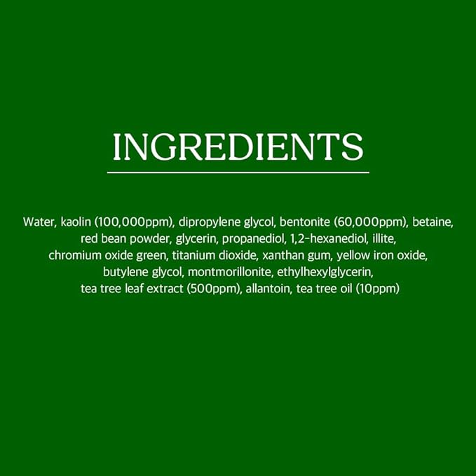 Papa Recipe Tea Tree Mud Mask – Kaolin & Bentonite Clay for Pore Care & Oil Control – Red Bean Exfoliation & Soothing Formula – Korean Skincare