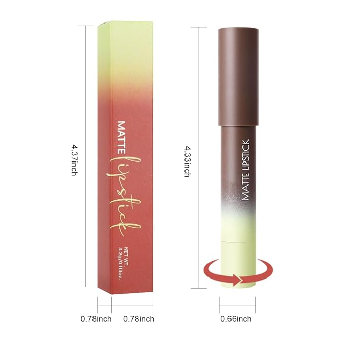 BINGBRUSH 2in1 Matte Lip Liner and Lipstick Combo, Lipstick for Women, Longwear Waterproof Matte Lip Liner Pencil, Lip Combo Smudge Proof lipstain, Women's Long Lasting Lip Makeup (7#Cocoa Dusk)