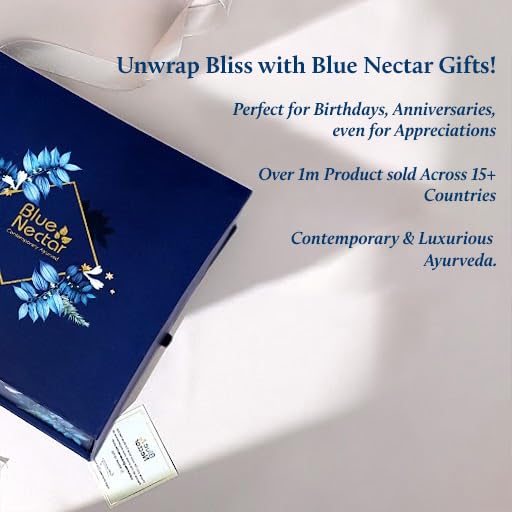 Blue Nectar Premium Ayurvedic Beauty Gift Set for Women & Men | Body Lotion, Wash & Mist with Herbal Ingredients | Ideal Christmas Holidays Gift for Mom, Dad, Girlfriend, Boyfriend & Coworkers
