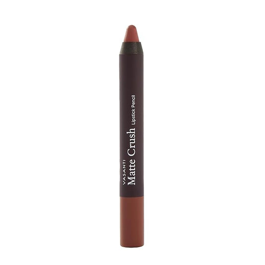 VASANTI Cosmetics Matte Crush Lipstick Pencil (Natural High - Nude Beige) - Long lasting, Water resisitant & Smudge proof - High Pigmented, Soft Matte Lip Liner Makeup