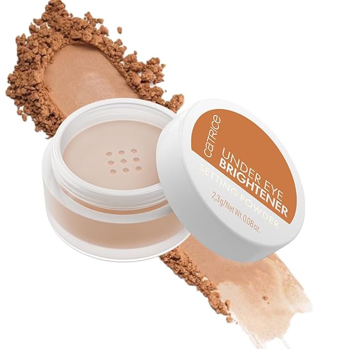 Catrice | Holiday Gift Set Under Eye Brightener & Setting Powder in 030 Golden Toffee + Magic Perfector Powder Puff Duo | Bright, Smooth & Long-Wear Finish