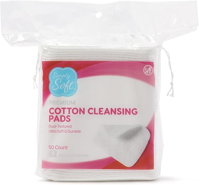 Premium Jumbo Cotton Cleansing Pads, 100% Pure Cotton, Large 3.5 x 4.5 Cotton Pads (200 Count)