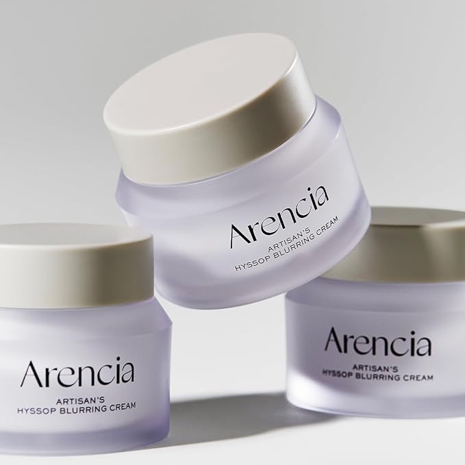 ARENCIA Hyssop Blurring Cream, Intense Collagen Face Moisturizer & Night Repair Cream for Anti-Aging, Nourishing Skin Barrier, Premium Korean Skincare, 1oz