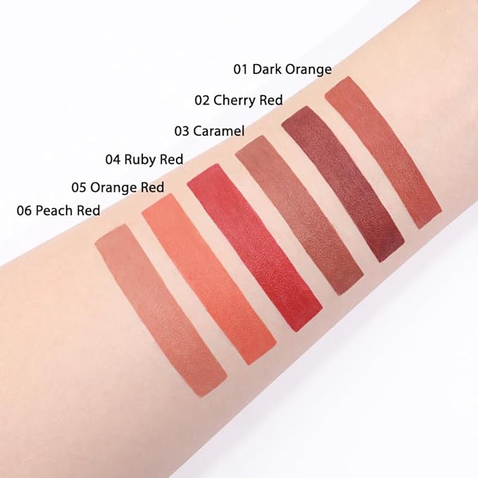 evpct Silky Smooth Lip Liner Pencil Retractable, Caramel Lip Liner Creamy Long-Lasting Formula for Precision Contouring Matte Velvet Pigmented Rich Lip Colors Crayon Lipstick 03