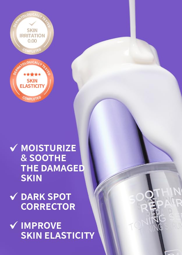 [Refill] DERMAFIRM Soothing Repair Toning Serum R4 - Korean Bakuchiol Retinol Niacinamide & Peptide Face Serum for Wrinkles - Calming, Moisturizing & Correcting- Paraben-Free, Cruelty-Free, 1.01 fl oz