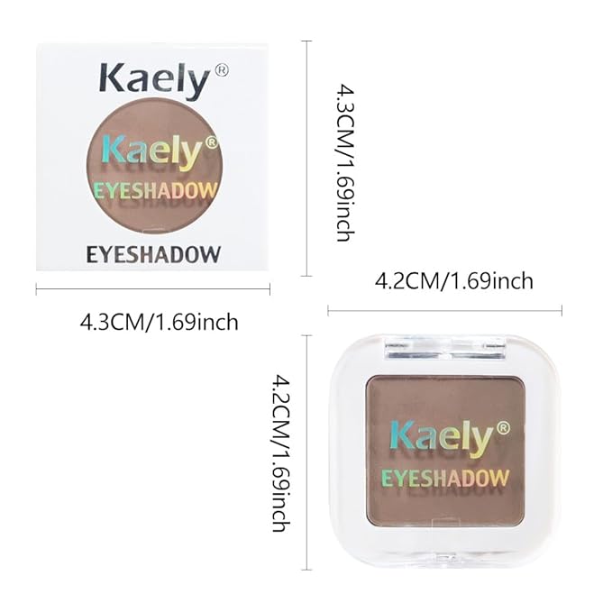 evpct Matte Brown Single Eyeshadow Palette Makeup for Older Women, Nude Cocoa Brown Cream Eye Shadow Palette Makeup Singles for Older Women Matte, High Pigment Waterproof Monochrome Mini Eyeshadow