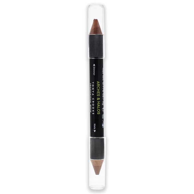 Arches & Halos Brow Highlighting and Concealer Crayon - Coco - Shaping and Shimmer Eyebrow Stick and Highlighter Duo - Soft, Ultra Creamy Formula - Define, and Sculpt for Sharp Brows - 0.176 oz