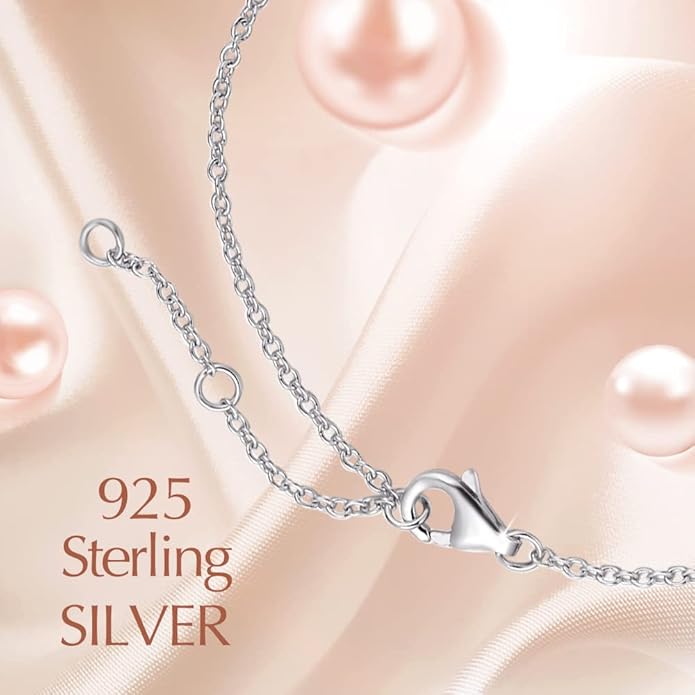 FANCIME Birthstone Necklaces for Women Fine Jewelry Sterling Silver Dainty Infinity Pendant Anniversary Birthday Christmas Gifts for Her Wife Mom Lady Daughter, Chain 16"+2" Extend