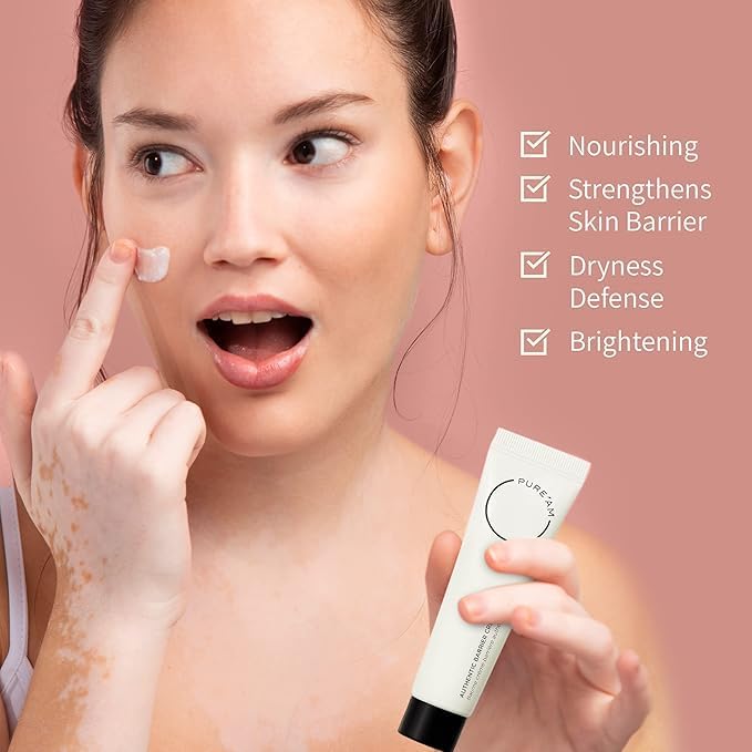 PURE'AM Korean Skincare Set– Korean Toner (250ml) - Barrier Cream Moisturizer (75ml) – For Dry, Sensitive & Acne-Prone Skin – Vegan & Gentle Formula