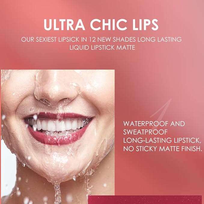 BestLand 6Pcs Matte Liquid Lipstick & Lip Liner Set – Waterproof, Long-Lasting Nude Lip Stain Makeup Kit, Velvety Texture, Gift Set (Vintage Charm Lip Set)