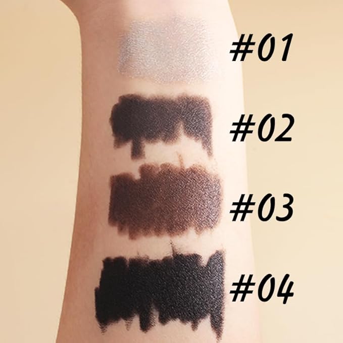 4PCS Black Brown Silver Gray Eyeliner Set - Waterproof Highly Pigmented Gel Formula for Precision Lines & Bold Looks, Easy Glide Eye Liner Black Smokey Eyeshadow Goth Halloween Makeup,lapiz de ojos