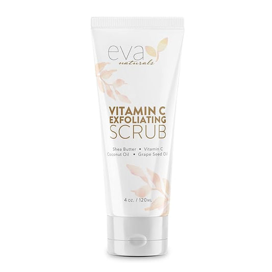 Eva Naturals Vitamin C Facial Scrub - Cleanse and Clear Face, Exfoliating Wash