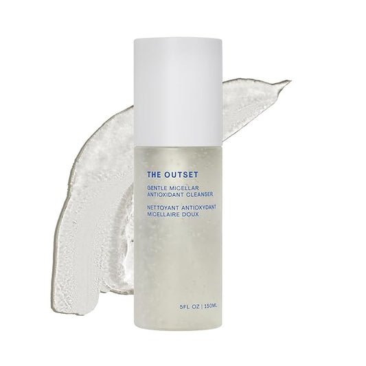 The Outset Gentle Micellar Antioxidant Cleanser - Gel Face Wash + Makeup Remover - Hydrating and Brightening - Fragrance Free for Sensitive Skin - Clean, Vegan, Gluten Free, All Skin Types - 5 fl oz