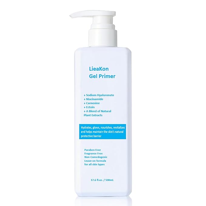 Leave-On Conductive Gel for Microcurrent & RF Devices with Hyaluronic Acid & Niacinamide, Fragrance-Free & Paraben-Free, Hydrating Nourishing Facial Gel Serum, 500mL