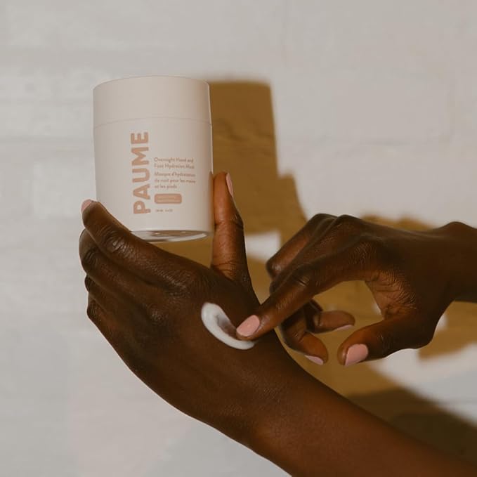 PAUME Overnight Hand and Foot Hydration Mask, Moisturizing Treatment for Dry Hands, Dry, Cracked Feet, Shea Butter, Unscented, Restores Softness & Smoothness, 3.4 oz