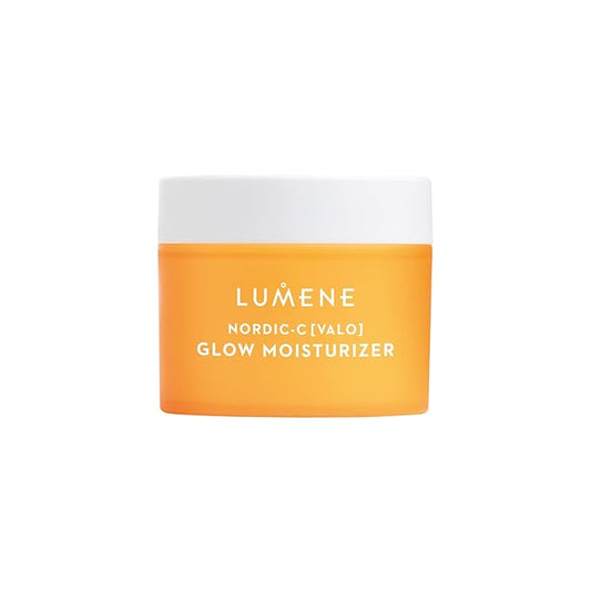 Lumene Nordic-C [Valo] Glow Moisturizer - Radiance Boosting Facial Moisturizer for Dry Skin - Enriched with Hyaluronic Acid & Vitamin C to Visibly Brighten + Plump Skin - 100% Vegan Skin Care (1.7 oz)