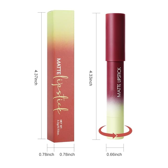 BINGBRUSH 2in1 Matte Lip Liner and Lipstick Combo, Lipstick for Women, Longwear Waterproof Red Lip Liner Pencil, Matte lipstick Smudge Proof lipstain, Women's Long Lasting Lip Makeup (5#Red Drama)