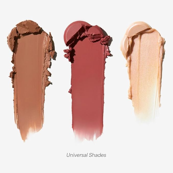 EarthsCure Glow Trio - 3 Piece Set. Contains a Bronzer, Blush, and Highlighter. Buildable Cream Sticks For a Luminous, Natural, and Youthful Look