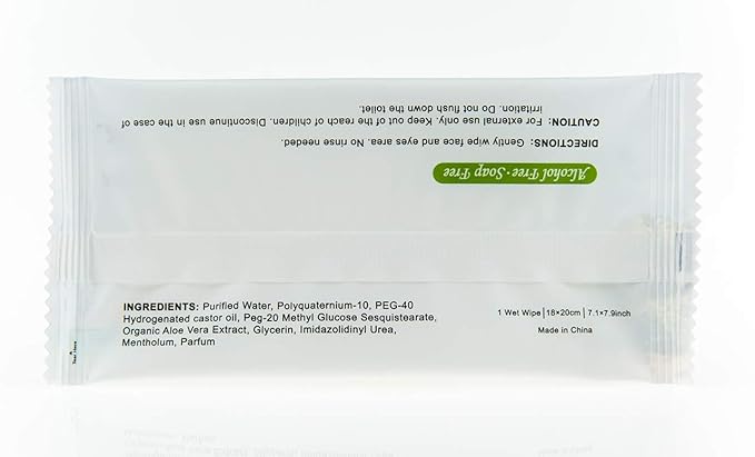 Travel Well Makeup Remover Wipes - 500 Count, Individually Wrapped - Natural Aloe Non-Woven Facial Wipes - Bulk Travel Essentials & Hotel Toiletries